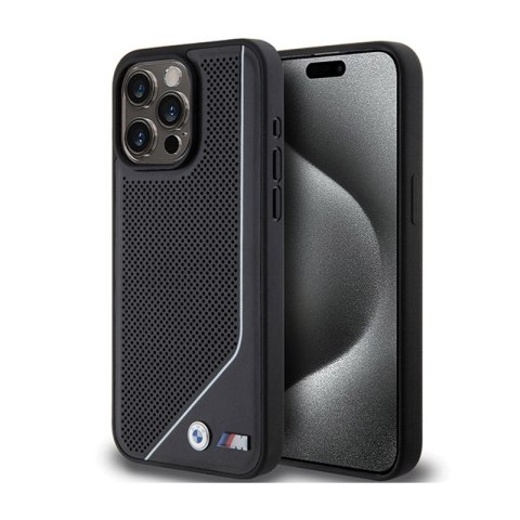 BMW Perforated Twisted Line MagSafe - Case for iPhone 15 Pro (black)