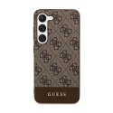 Guess 4G Bottom Stripe Metal Logo Collection - Samsung Galaxy S24+ Case (brown)