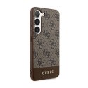 Guess 4G Bottom Stripe Metal Logo Collection - Samsung Galaxy S24+ Case (brown)