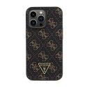 Guess 4G Triangle Metal Logo - Case for iPhone 14 Pro (Black)