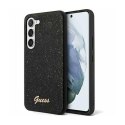 Guess Glitter Flakes Metal Logo Case - Case for Samsung Galaxy S24+ (Black)