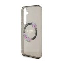 Guess IML Flowers Wreath MagSafe - Case Samsung Galaxy S24+ (Black)