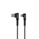 Energizer Ultimate - USB-A to USB-C gaming cable 90° 2m (Black)
