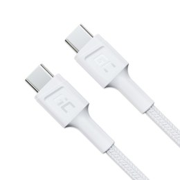 Green Cell PowerStream - USB-C - USB-C cable 120 cm Power Delivery 60W, QC 3.0 (white)
