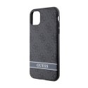 Guess 4G Printed Stripe - Case for iPhone 11 / iPhone XR (Gray)