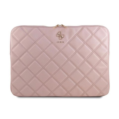 Guess Quilted 4G Sleeve - Notebook Case 15" / 16" (pink)