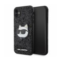 Karl Lagerfeld NFT Glitter Choupette Patch - Case for iPhone 11 (Black)