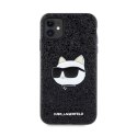 Karl Lagerfeld NFT Glitter Choupette Patch - Case for iPhone 11 (Black)