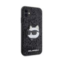 Karl Lagerfeld NFT Glitter Choupette Patch - Case for iPhone 11 (Black)