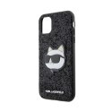 Karl Lagerfeld NFT Glitter Choupette Patch - Case for iPhone 11 (Black)