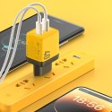 WEKOME WP-U128 - 2x USB-C Super Fast Charge GaN 40W mains charger (Yellow)