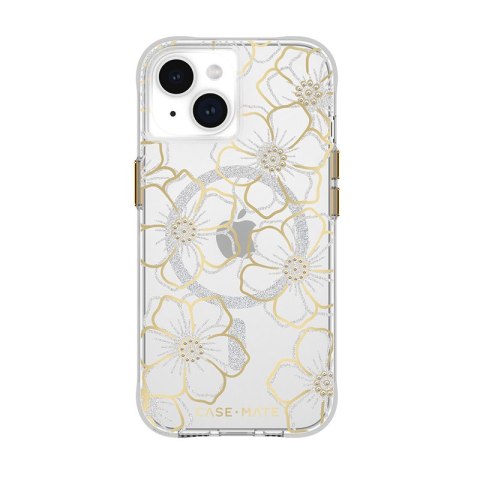 Case-Mate Floral Gems MagSafe - Case for iPhone 15 / iPhone 14 / iPhone 13 (Gold)