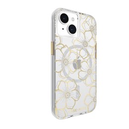 Case-Mate Floral Gems MagSafe - Case for iPhone 15 / iPhone 14 / iPhone 13 (Gold)