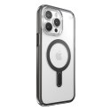 Speck Presidio Perfect-Clear ClickLock & Magsafe - Case for iPhone 15 Pro Max (Clear / Frosted Black / Slate Grey)