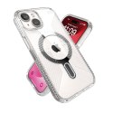 Speck Presidio Perfect-Clear Grip ClickLock & MagSafe - Case for iPhone 15 / iPhone 14 / iPhone 13 (Clear / Chrome Finish / Sere