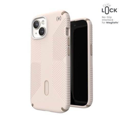 Speck Presidio2 Grip ClickLock & Magsafe - Case for iPhone 15 / iPhone 14 / iPhone 13 (Bleached Bone / Heirloom Gold / Hazel Bro