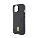 Ferrari Carbon Metal Logo MagSafe - Case for iPhone 15 (black)