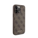 Guess 4G Metal Gold Logo - Case for iPhone 15 Pro Max (Brown)