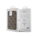 Guess 4G Metal Gold Logo - Case for iPhone 15 Pro Max (Brown)