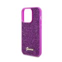 Guess Disco Metal Script - Case for iPhone 15 Pro (Fuchsia)