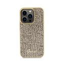Guess Disco Metal Script - Case for iPhone 15 Pro (Gold)