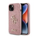 Guess Glitter Script Big 4G - iPhone 15 Plus Case (pink)
