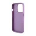 Guess Leather 4G Stamped - Case for iPhone 15 Pro Max (Purple)