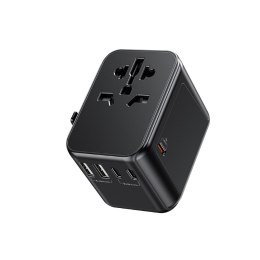 WEKOME WP-U03 Pop Digital Series - EU / UK / US / AU Charger / Travel Adapter + 3x USB-C & 2x USB-A 30W (Black)