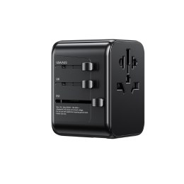 WEKOME WP-U03 Pop Digital Series - EU / UK / US / AU Charger / Travel Adapter + 3x USB-C & 2x USB-A 30W (Black)