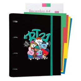 BT21 - Street Mood collection A4 binder with sheets (4 rings, rubber band)