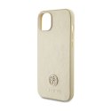 Guess 4G Strass Metal Logo - Case for iPhone 15 (Gold)