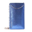PURO GLAM Chain - Universal case for smartphones with 2 card slots w / gold chain XL (blue)