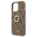 Guess 4G Ring Case - Case for iPhone 13 Pro (Brown)