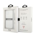 Guess 4G Stripe Grey Charm - Case for iPhone 13 mini (Transparent)