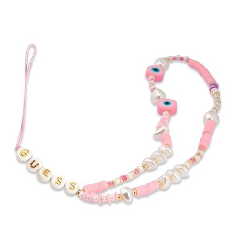 Guess Phone Strap Beads Shell Pink