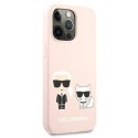 Karl Lagerfeld Silicone Karl & Choupette - Case for iPhone 13 Pro (Pink)