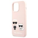 Karl Lagerfeld Silicone Karl & Choupette - Case for iPhone 13 Pro (Pink)