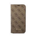 Guess 4G Metal Camera Outline Booktype Case - Case for iPhone 14 Plus (Brown)