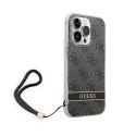 Guess 4G Print Cord - Case for iPhone 14 Pro Max (Black)