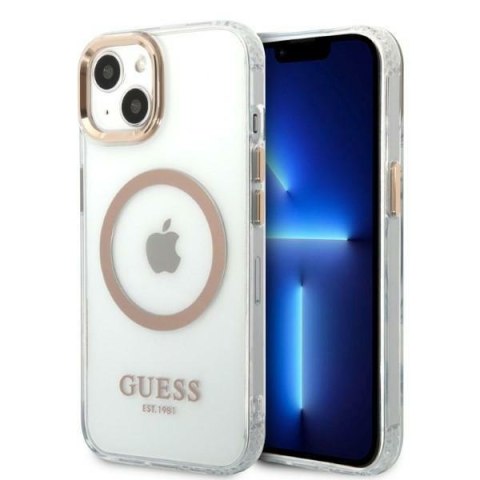 Guess Metal Outline MagSafe - Case for iPhone 13 (Clear)