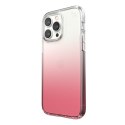 Speck Clear Presidio Perfect-Clear + Ombre - Case for iPhone 14 Pro Max with MICROBAN (Clear / Vintage Rose Fade)