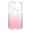 Speck Clear Presidio Perfect-Clear + Ombre - Case for iPhone 14 Pro Max with MICROBAN (Clear / Vintage Rose Fade)