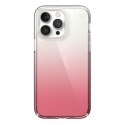 Speck Clear Presidio Perfect-Clear + Ombre - Case for iPhone 14 Pro Max with MICROBAN (Clear / Vintage Rose Fade)