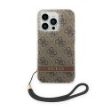 Guess 4G Print Cord - Case for iPhone 14 Pro Max (Brown)