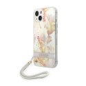 Guess Flower Cord - Case for iPhone 14 Plus (Purple)