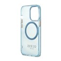 Guess Gold Outline Translucent MagSafe - Case for iPhone 13 Pro (Blue)