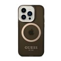 Guess Gold Outline Translucent MagSafe - Case for iPhone 14 Pro Max (Black)