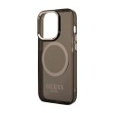 Guess Gold Outline Translucent MagSafe - Case for iPhone 14 Pro Max (Black)