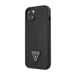 Guess Saffiano Triangle Logo Case - Case for iPhone 14 Plus (Black)