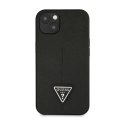 Guess Saffiano Triangle Logo Case - Case for iPhone 14 Plus (Black)